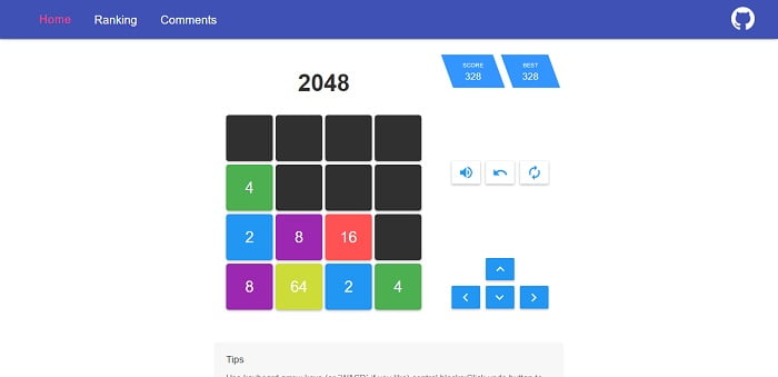 React-2048-game