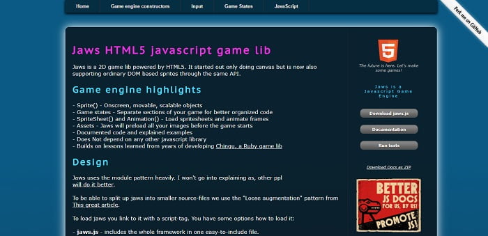 Jaws - HTML5 Javascript web game development library