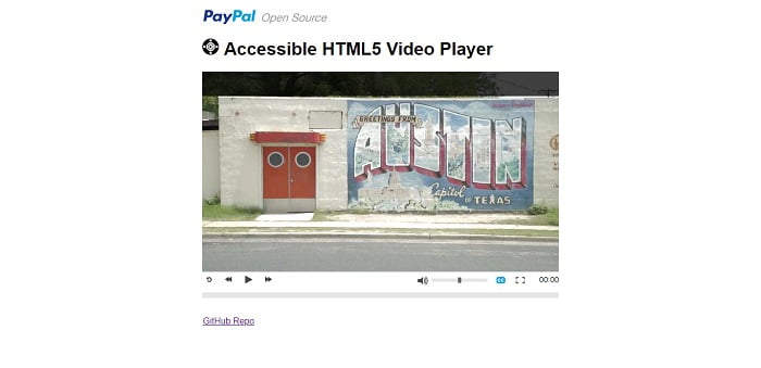 Accessible HTML5 Video Player