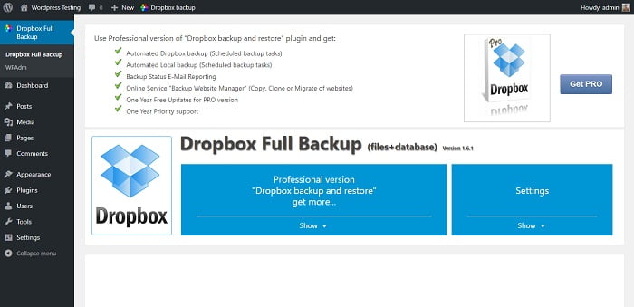 Backup & Restore Dropbox
