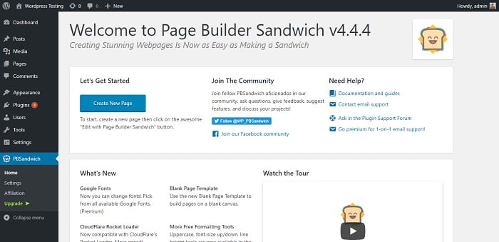 Page Builder Sandwich