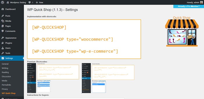 WP Quick Shop