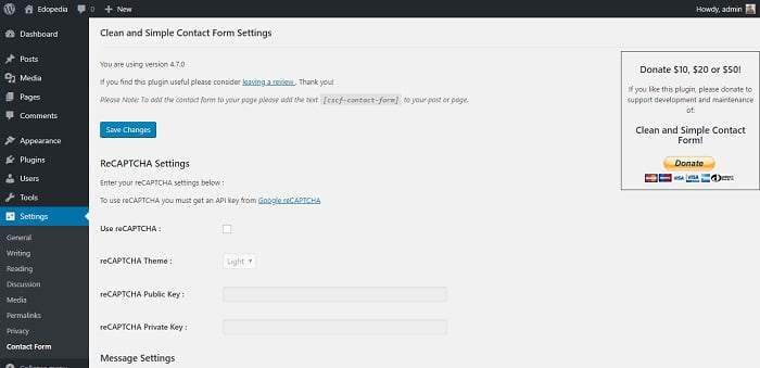 Contact Form Clean and Simple