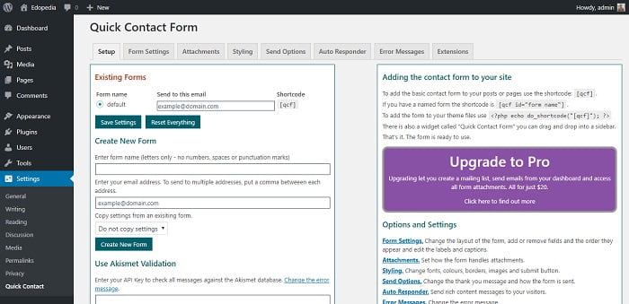 Quick Contact Form