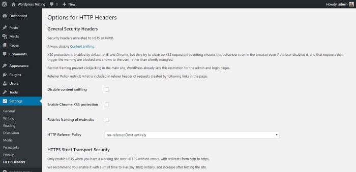 Security Headers