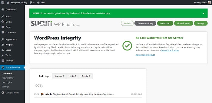 Sucuri Security - Auditing, Malware Scanner and Security Hardening