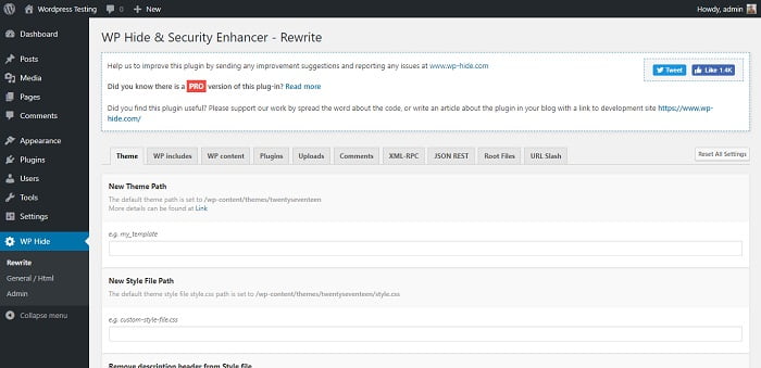WP Hide & Security Enhancer