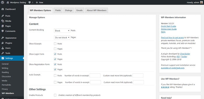 WP-Members Membership Plugin