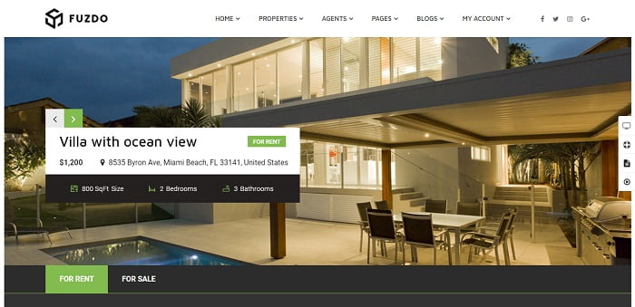 Fuzdo - Real Estate WordPress Theme