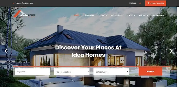 Hasara House - Real Estate Responsive WordPress Theme