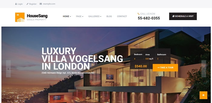 HouseSang - Impressive Single Property WordPress Theme