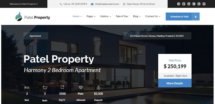 PatelProperty - Single Property Real Estate WordPress Theme