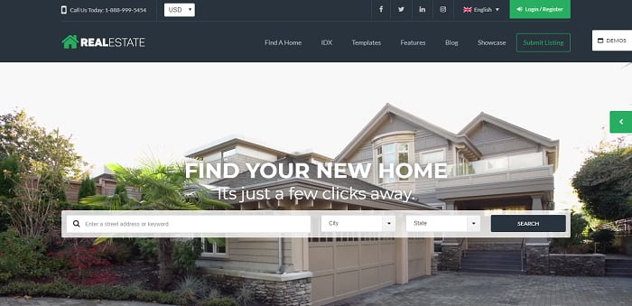 Real Estate 7 - Real Estate WordPress Theme