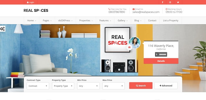 Real Spaces - WordPress Real Estate Theme