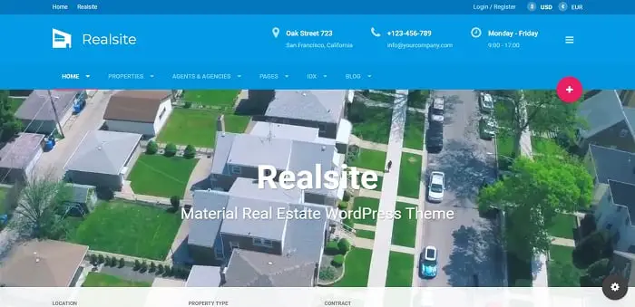 Realsite - Material Real Estate WordPress Theme
