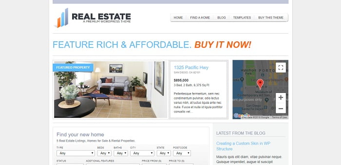 WP Pro Real Estate 2 WordPress Theme