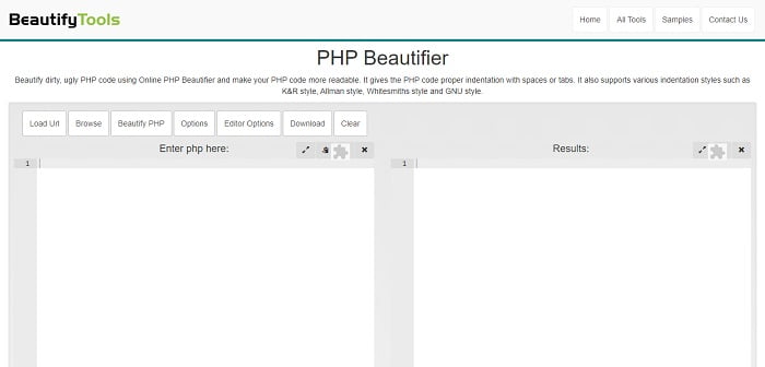 PHP Beautifier by BeautifyTools