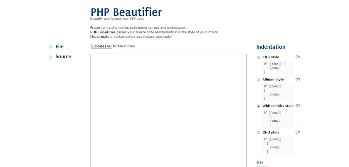 PHP Beautifier by phpbeautifier.com