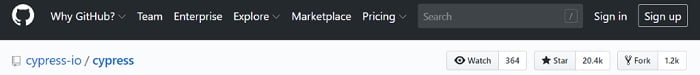 Cypress Github Repository Stats