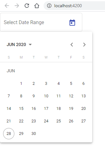 Angular 10 Date Range Picker - 2