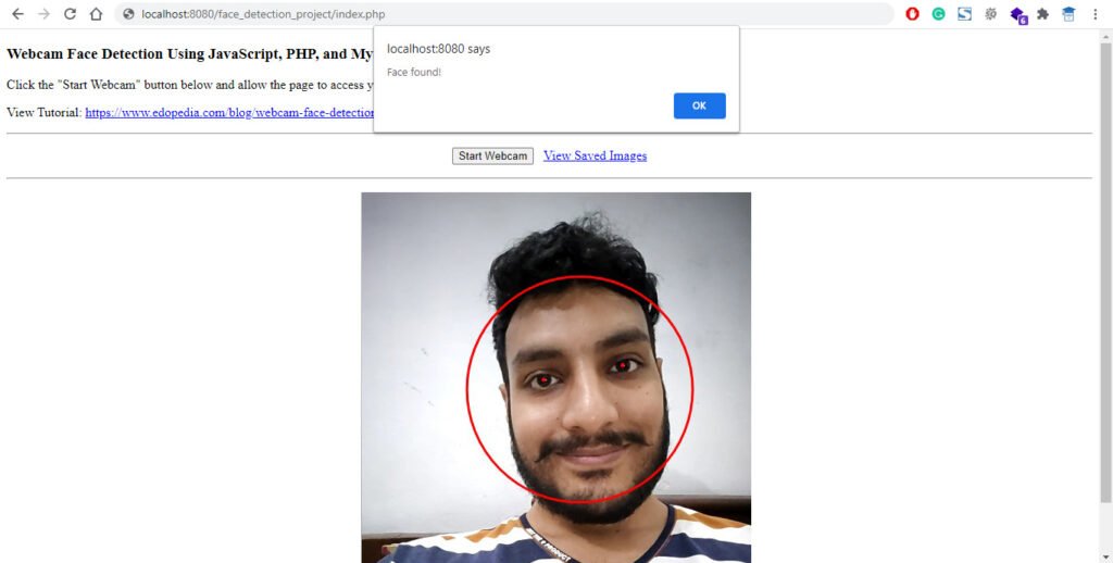 Detect Face in Webcam using JavaScript