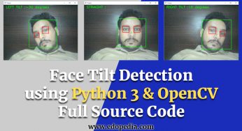 Python 3 OpenCV Detect Face Tilt in Degrees From Live Webcam