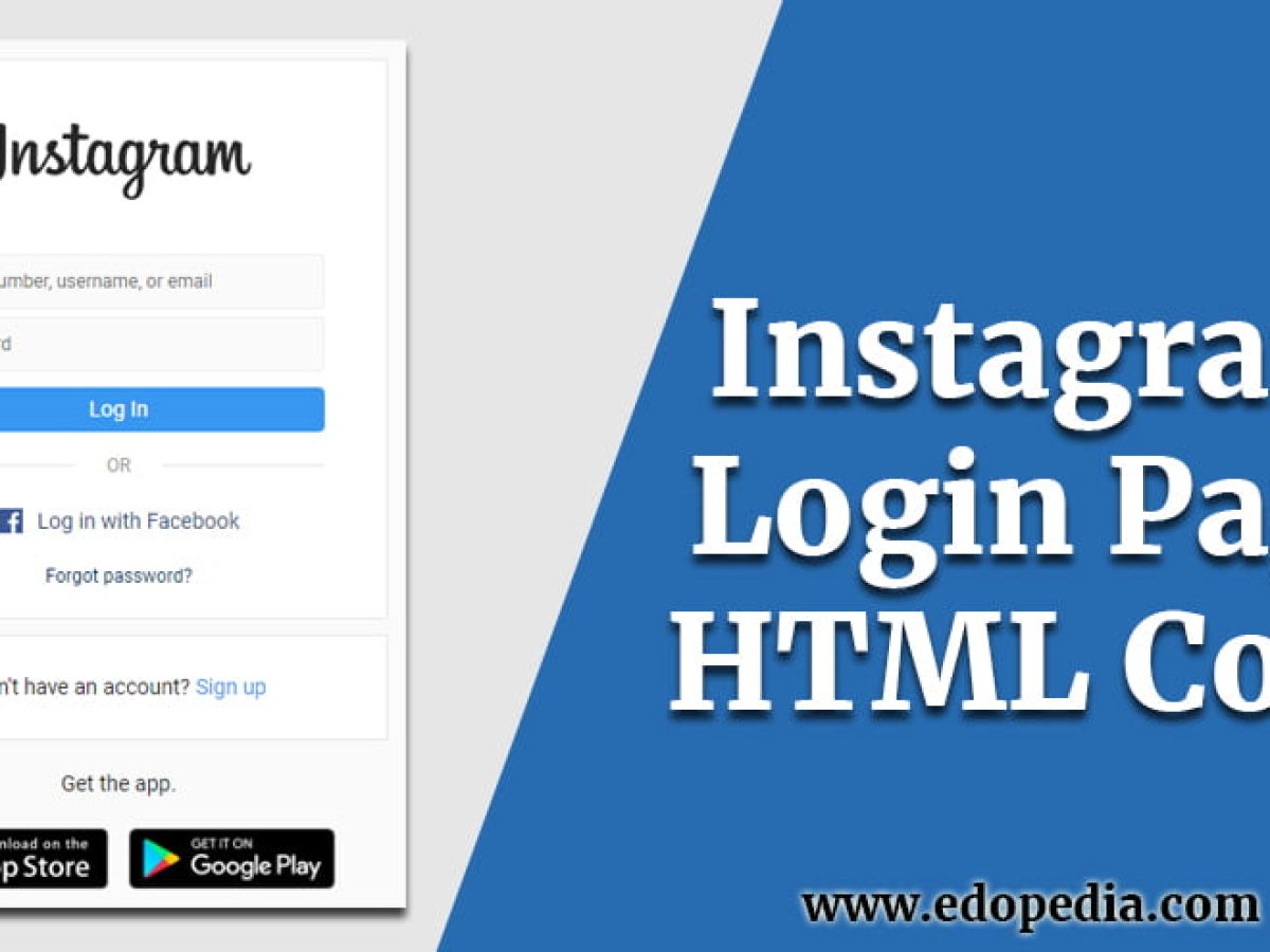 Instagram Login Page HTML and CSS Code Download