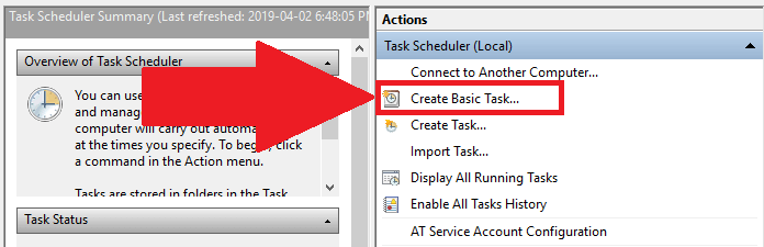 Task Scheduler - Create Basic Task Task Scheduler - Create Basic Task