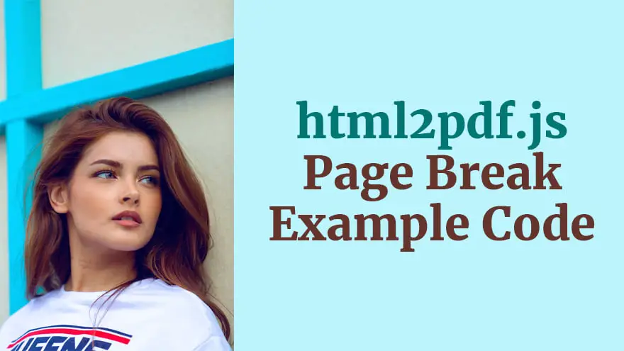 html2pdf Page Break