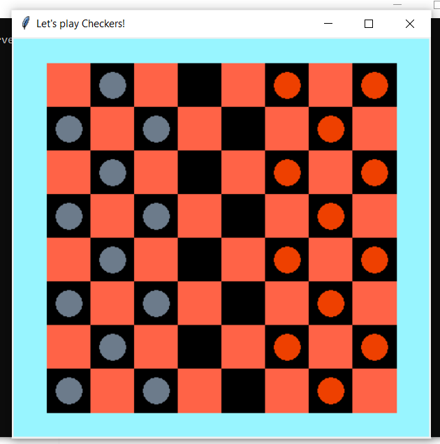 Python Checkers Game Screenshot