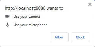 Allow camera and microphone access on Google Chrome