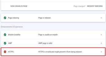 [Fixed] HTTPS is invalid and might prevent it from being indexed