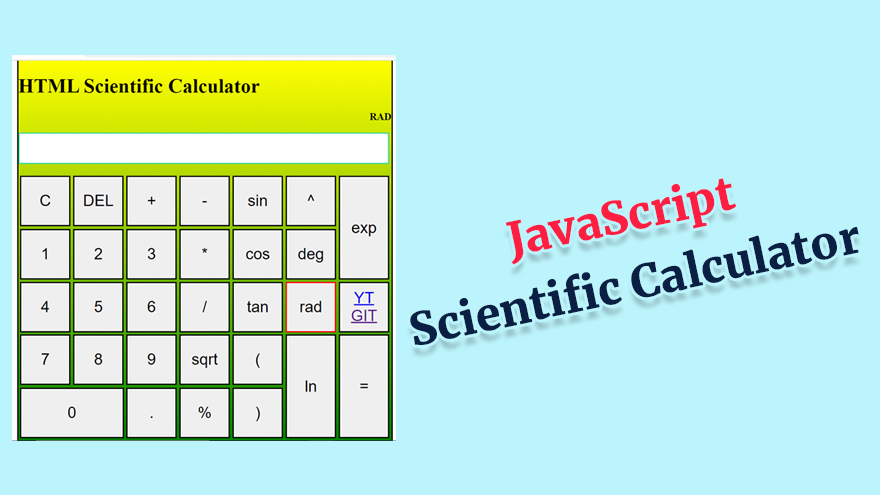 JavaScript Scientific Calculator