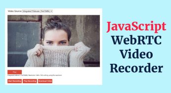 JavaScript WebRTC Video Recorder and Download as MP4 Video