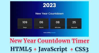Build a New Year Countdown Timer Clock in JavaScript & HTML5