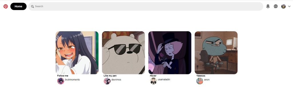 Pinterest Clone Screenshot