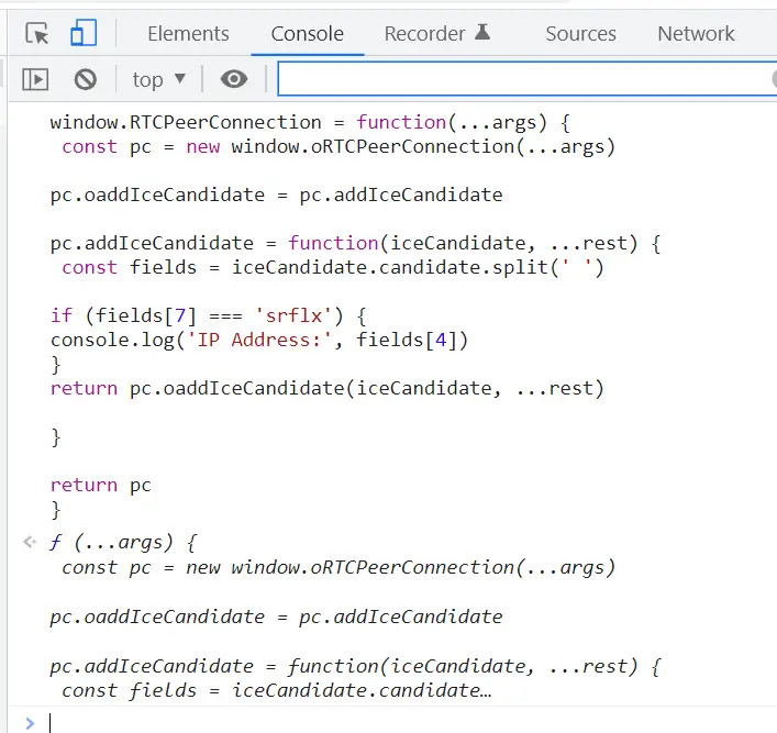 Track Omegle IP Address Using JavaScript