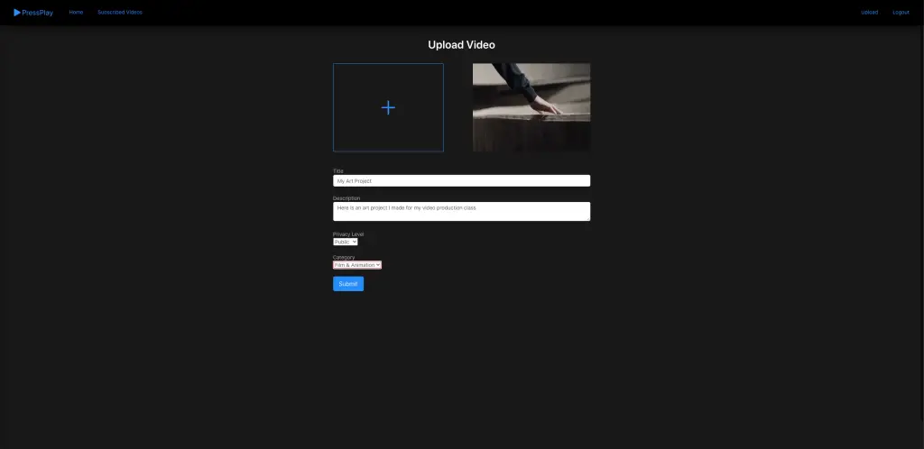 Upload a Video