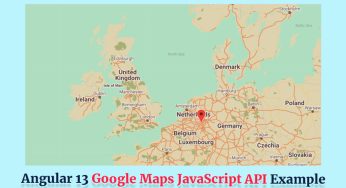 Angular 13 Google Maps JavaScript API Example