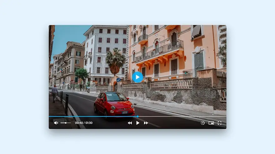 Make a Custom Video Player using HTML5, CSS3 & JavaScript