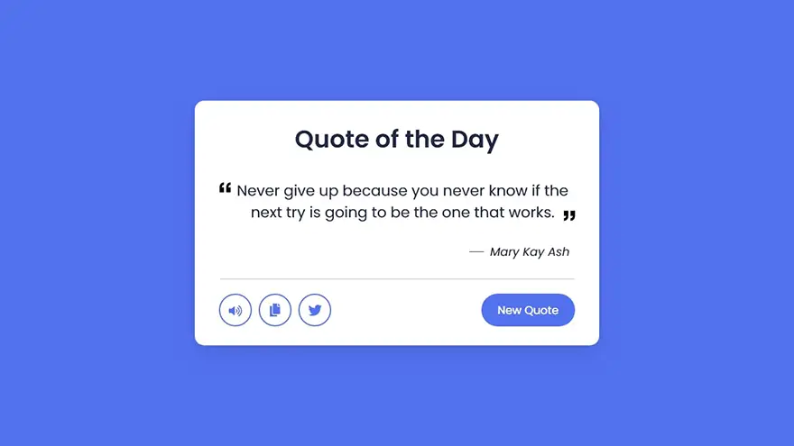 Make a Random Quote Generator using HTML5, CSS3 & JavaScript