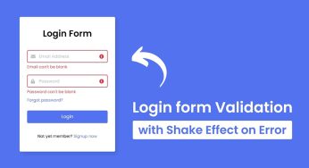 How to do Login Form Validation in HTML5, CSS3 & JavaScript