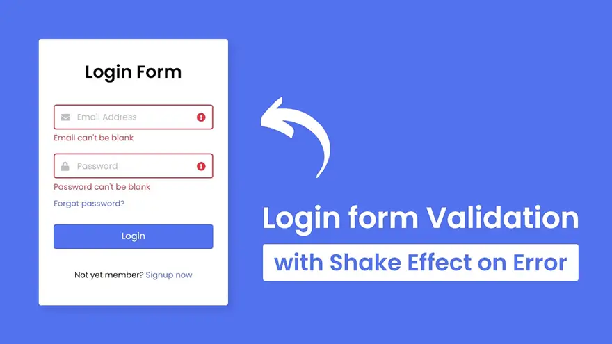How to do Login Form Validation in HTML5, CSS3 & JavaScript