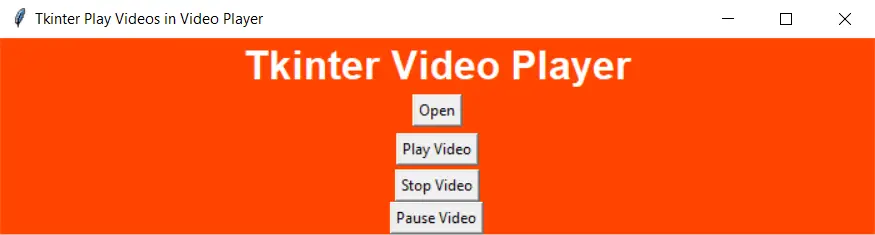 MP4 Video Player Using Python and tkvideoplayer