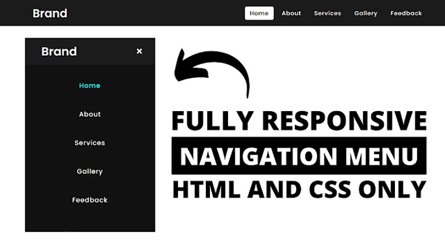Design Responsive Navigation Menu Bar using HTML5 & CSS3