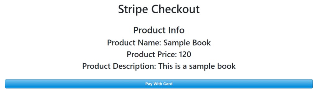 React Stripe Checkout Product Information