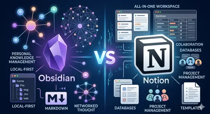 Obsidian vs Notion (2026): I tested both for 6 months